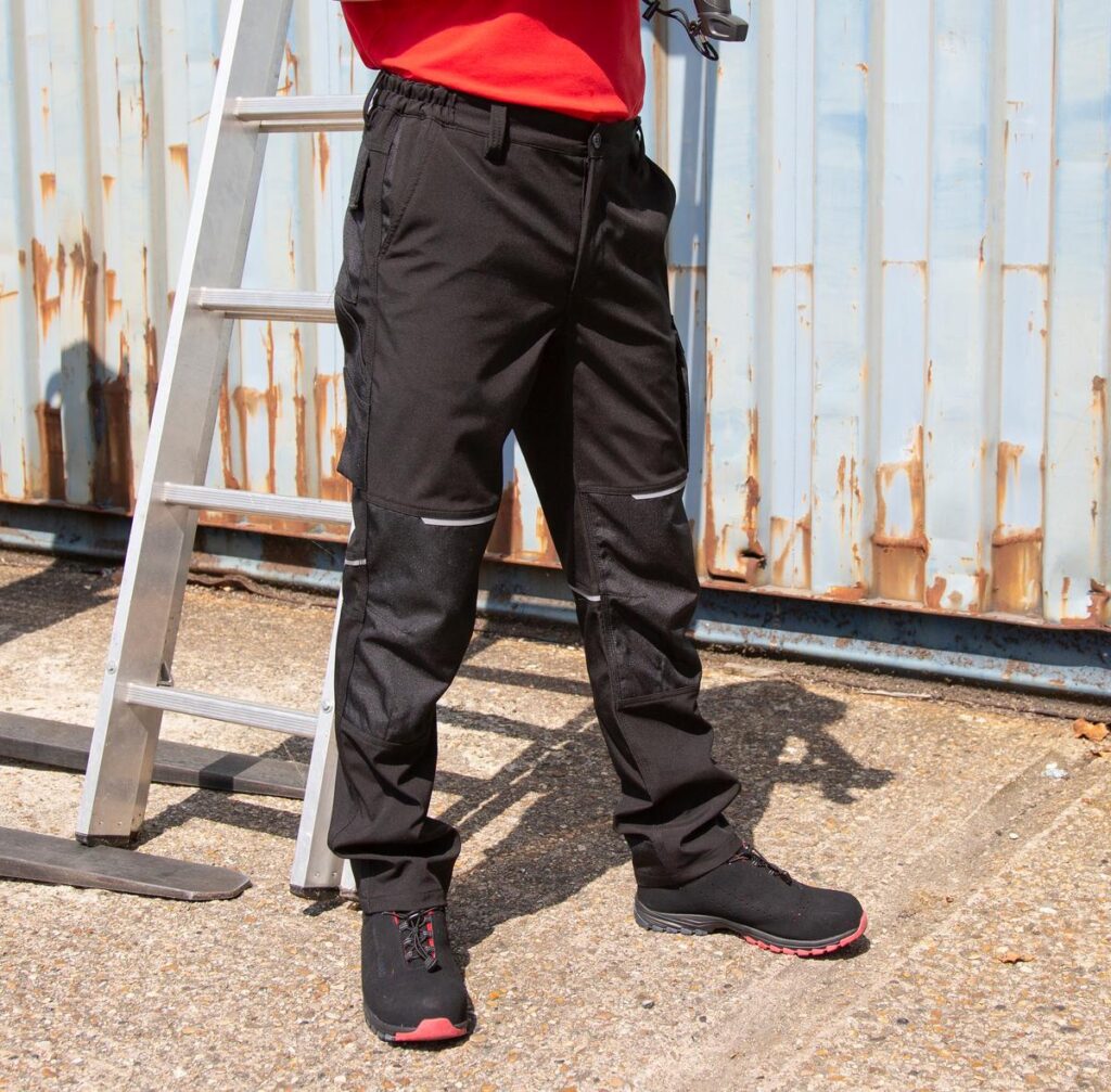 R473X WORK-GUARD by Result Slim Softshell Work Trousers