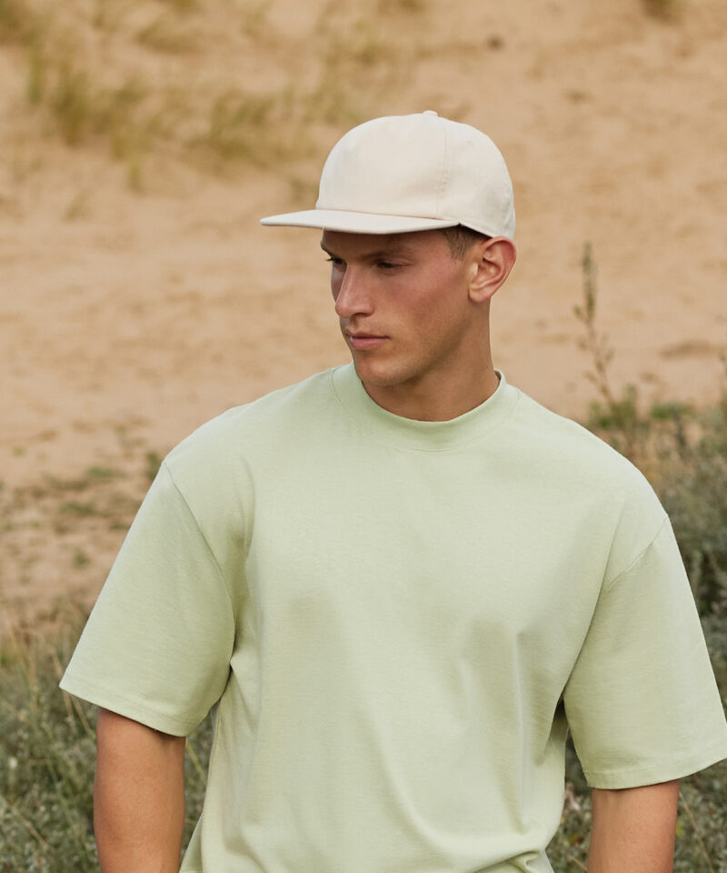 Organic cotton unstructured 5-panel cap