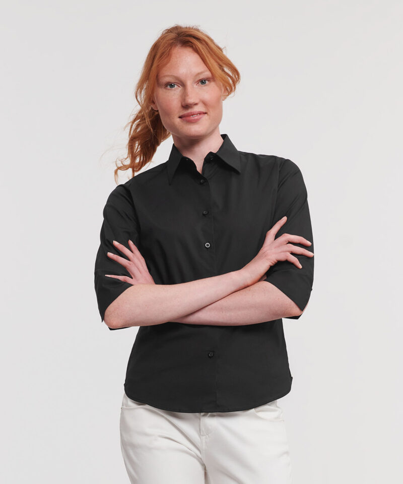 Women's ? sleeve easycare fitted shirt