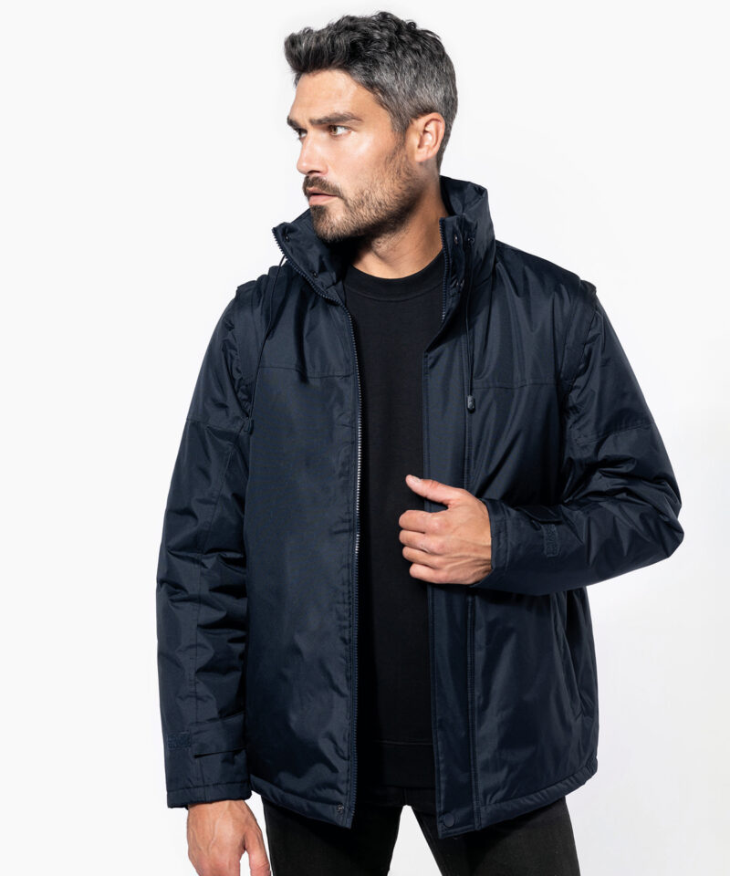 Detachable-sleeved blouson jacket