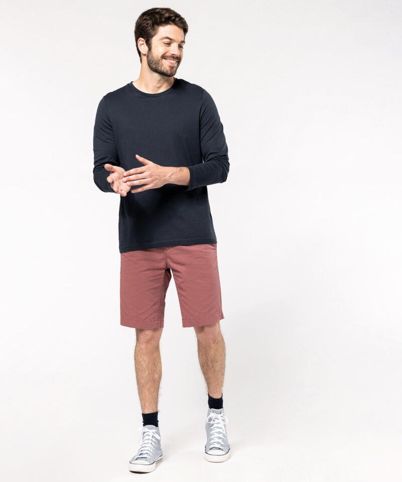 Men's washed effect Bermuda shorts