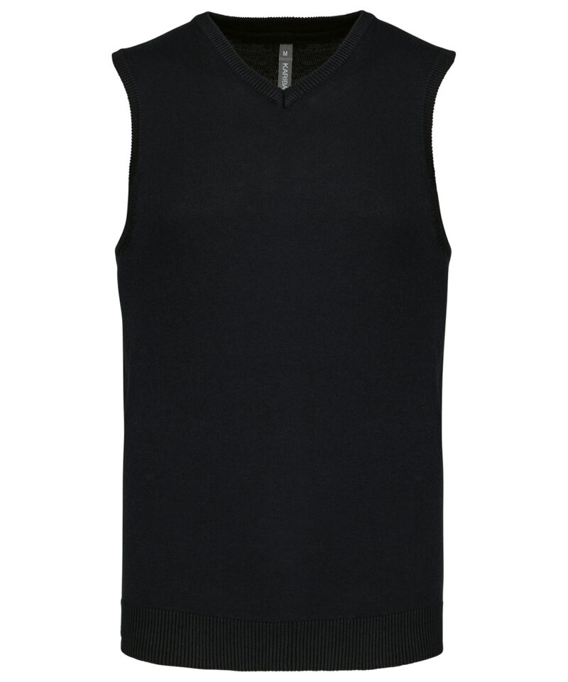 Men's sleeveless V-neck jumper