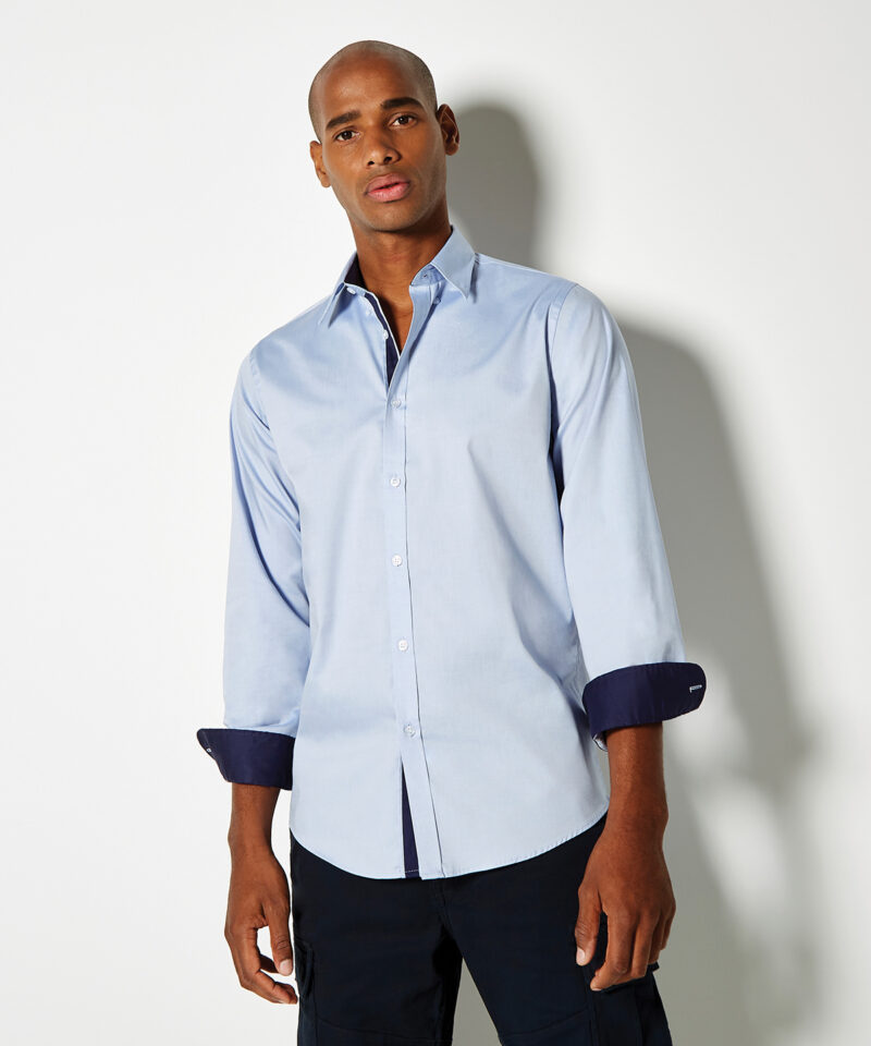 Contrast premium Oxford shirt (button-down collar) long-sleeved (tailored fit)