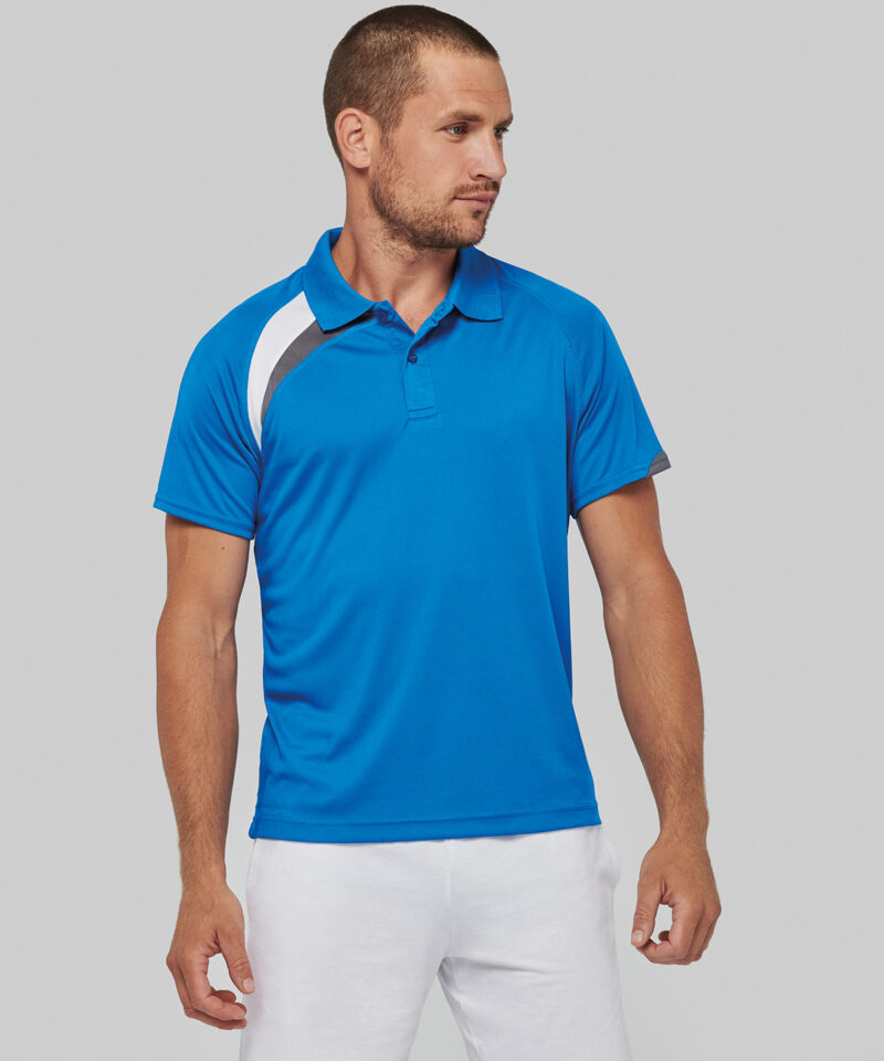 Adults' short-sleeved sports polo shirt