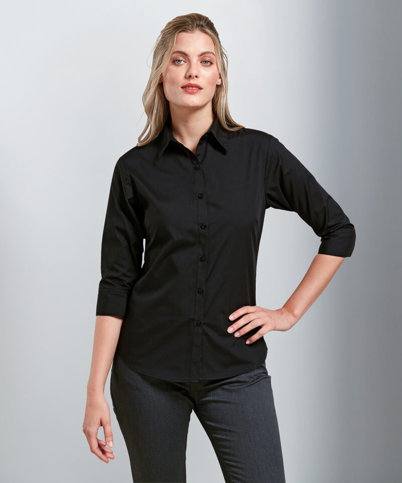 Women's ? sleeve poplin blouse