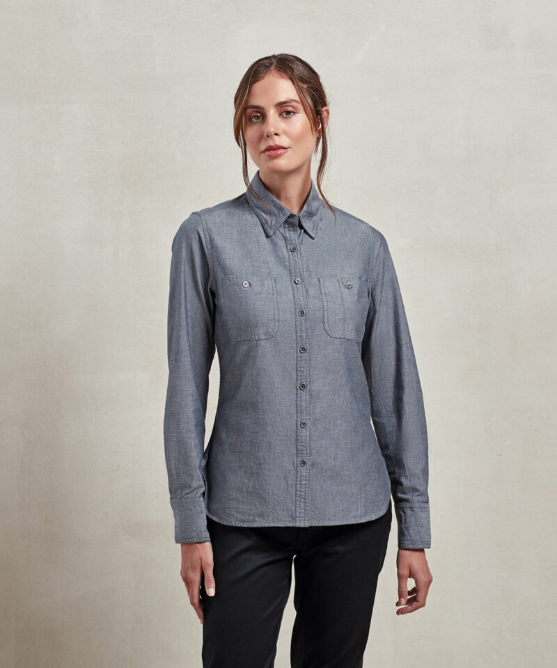 Women?s Chambray shirt, organic and Fairtrade certified