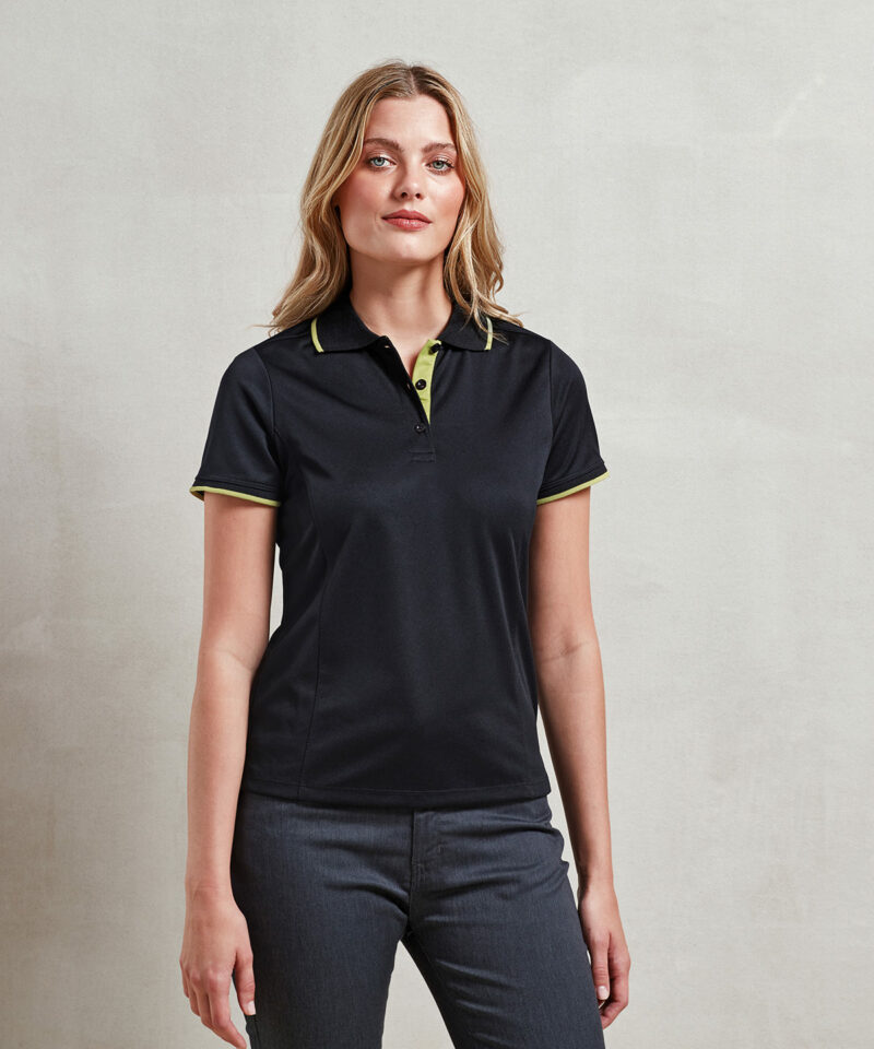 Women's contrast Coolchecker? polo