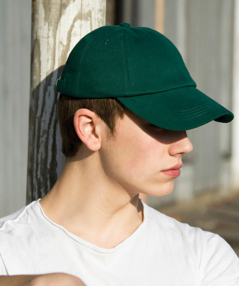 Low-profile heavy brushed cotton cap