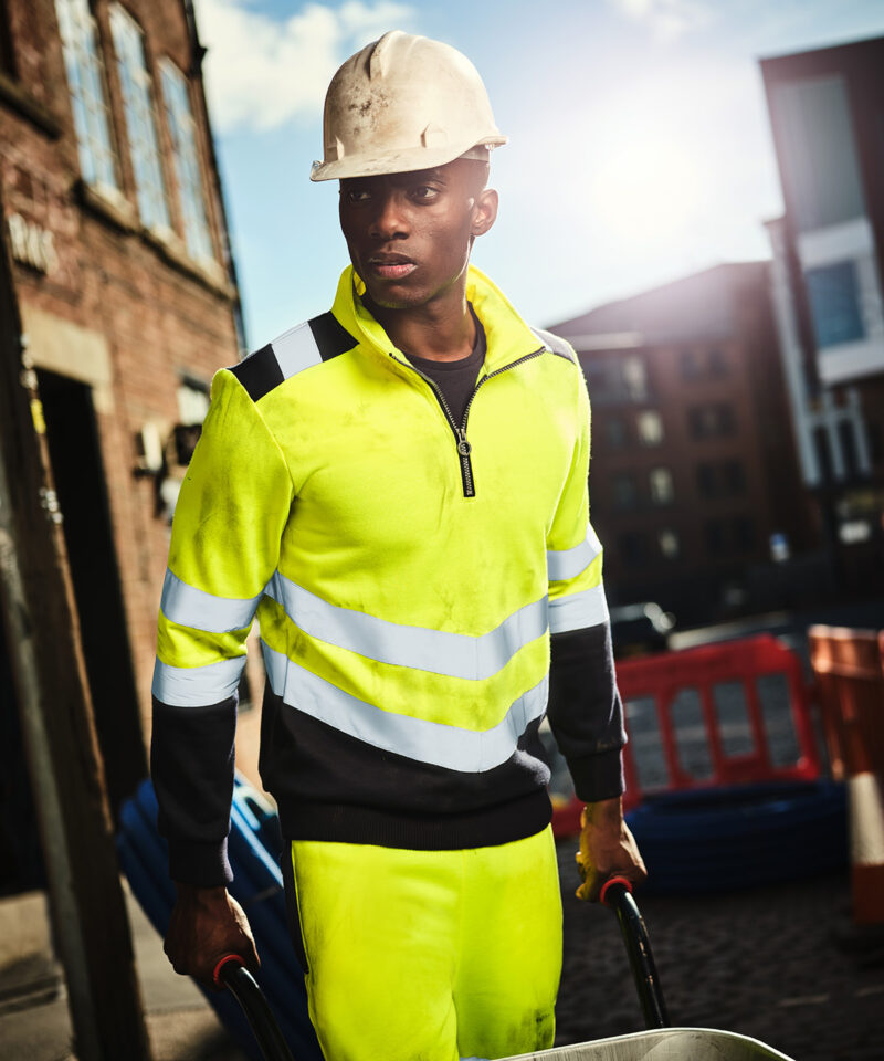 Pro hi-vis ?-zip sweatshirt