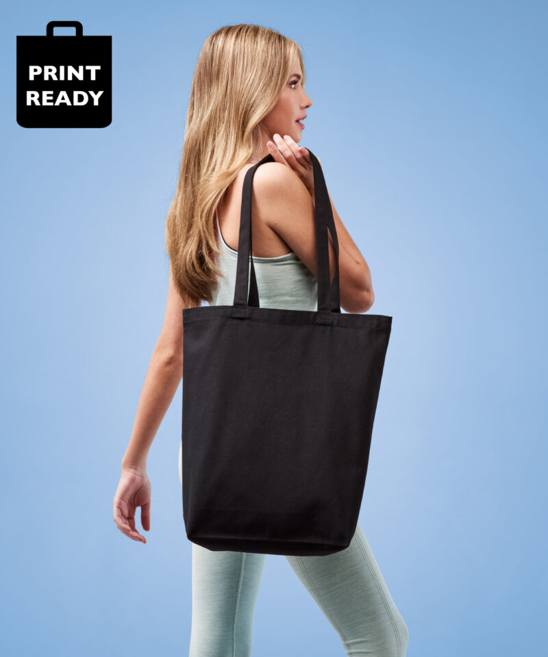 Recycled premium canvas ?flat base? shopper