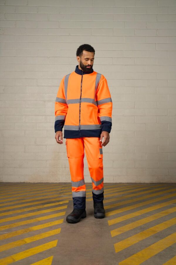 High visibility full-zip fleece