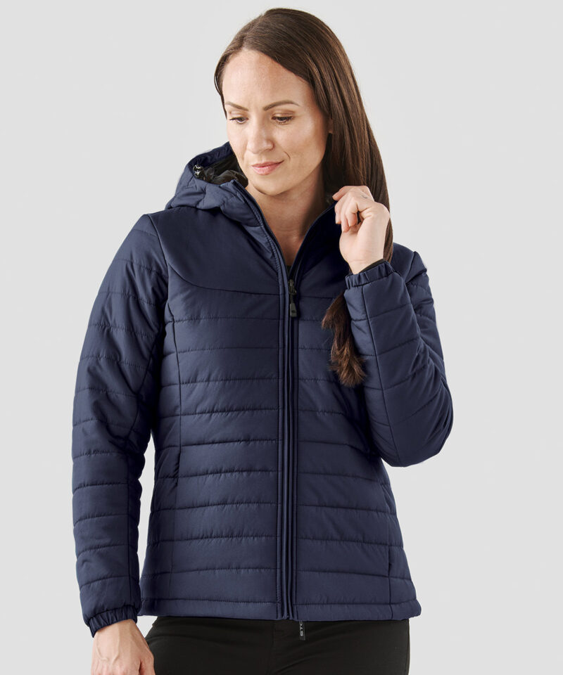 Women?s Nautilus quilted hooded jacket