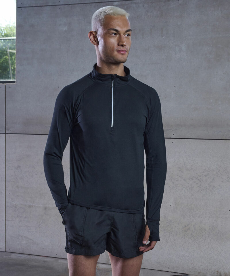 Long-sleeved ? zip top