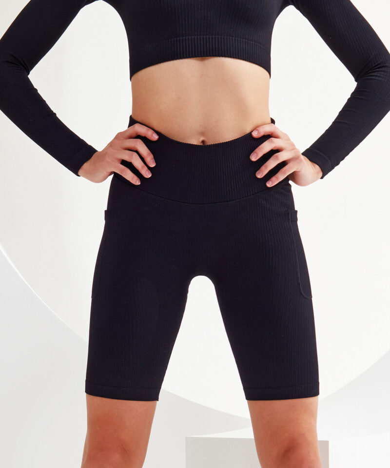 Women?s TriDri? ribbed seamless '3D Fit' cycle shorts