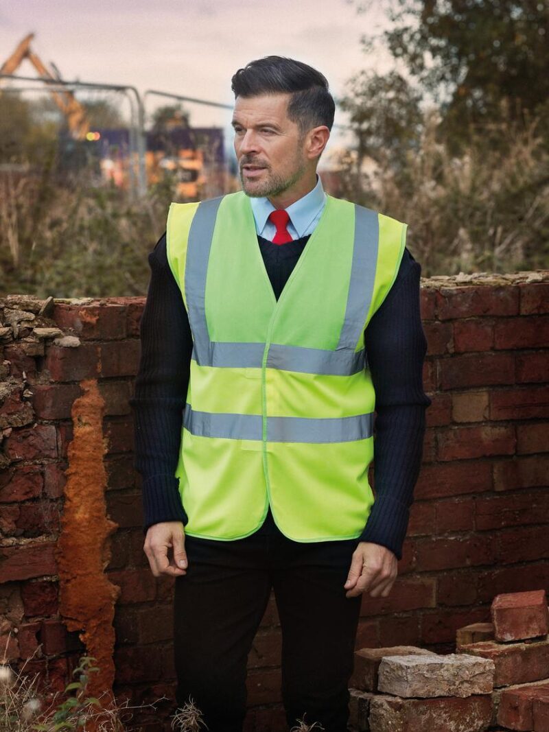 Hi-vis 2-band-and-braces waistcoat (HVW100) - Image 1