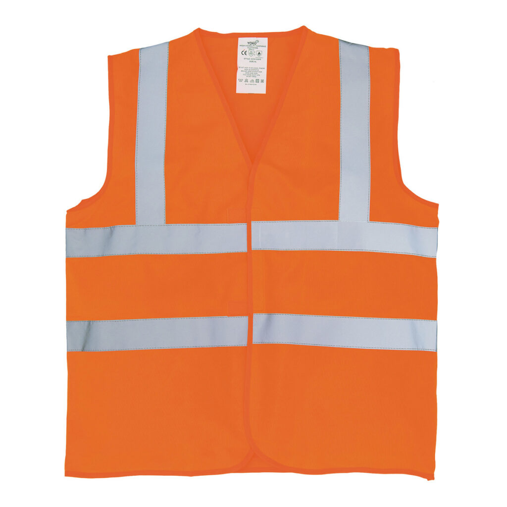 Flame-retardant hi-vis sleeveless waistcoat (HVW100FR)