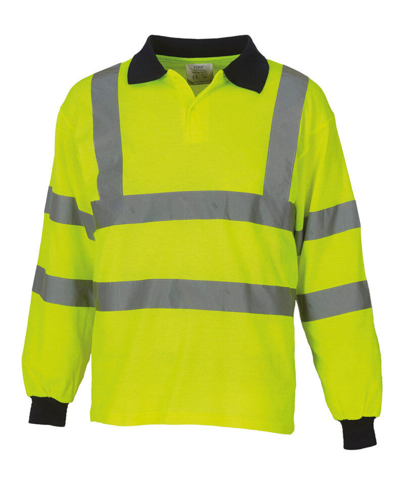 Hi-vis long sleeve polo (HVJ310)