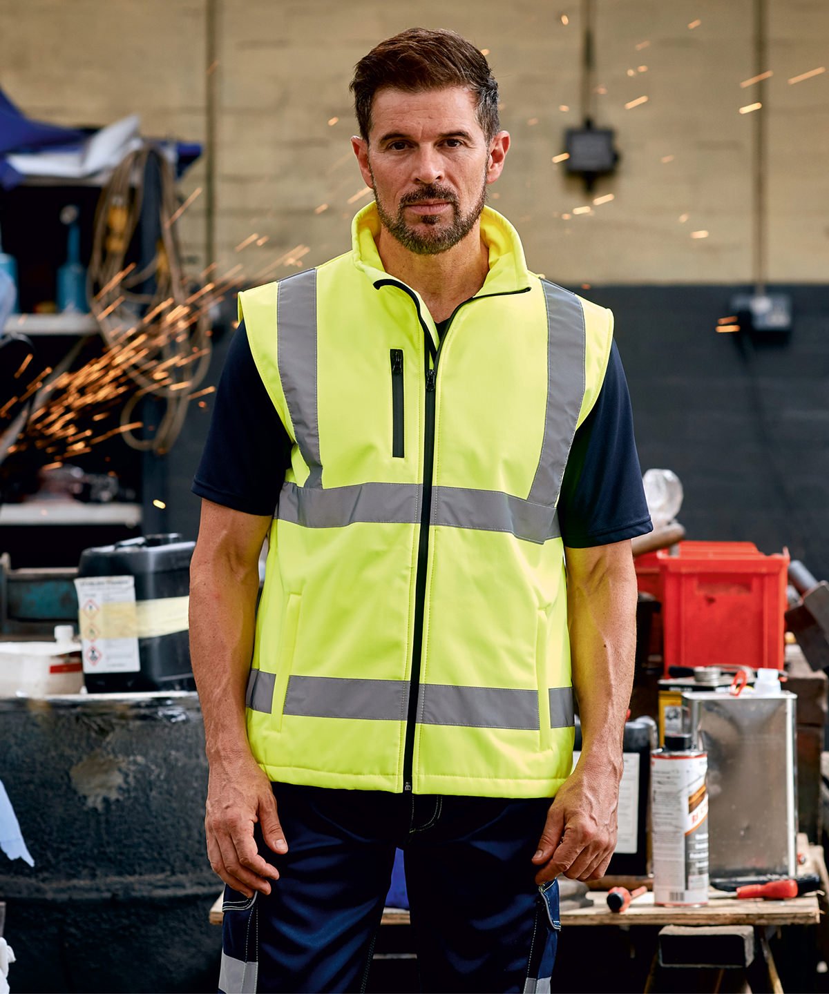 Hi-vis softshell gilet (HV006) - Image 1