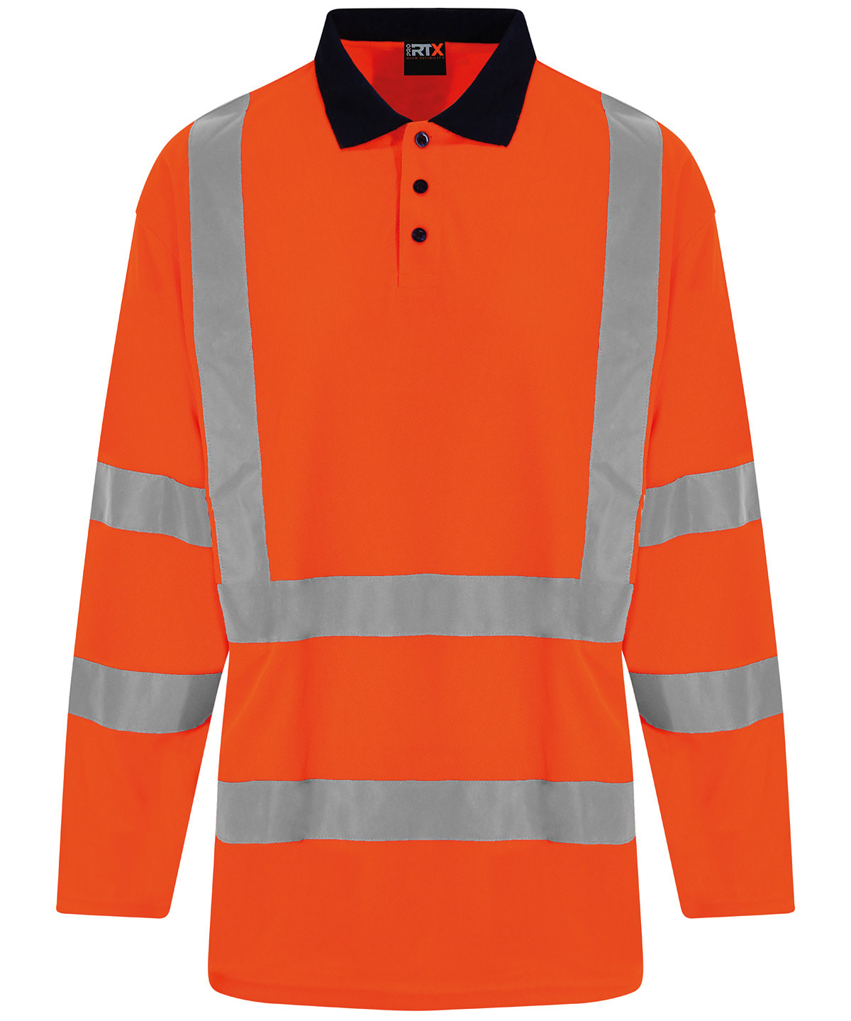 High visibility long sleeve polo - Image 3