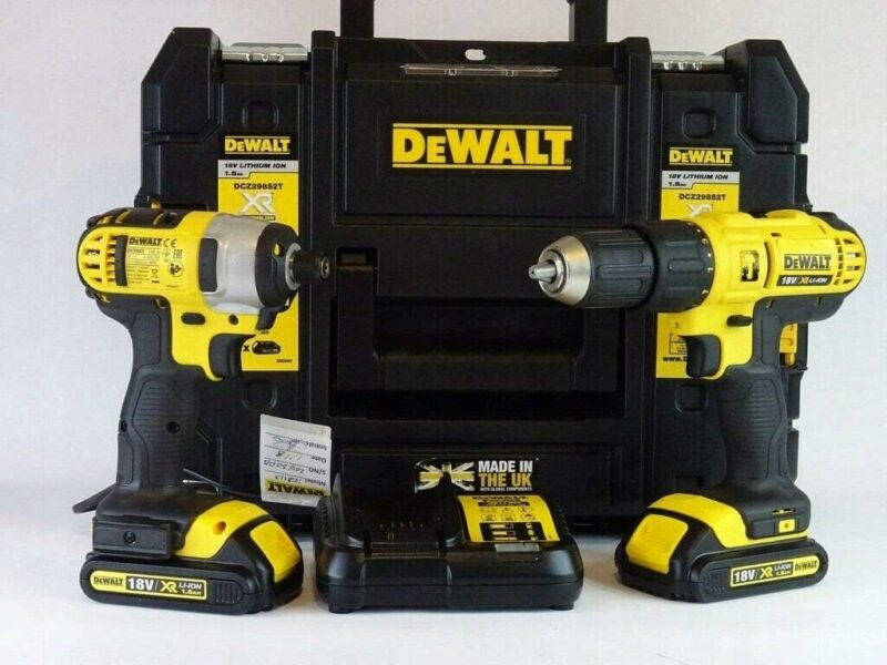 DEWALT 18V Cordless XR LI-ION Combi Drill & Impact Driver Twin Pack DCZ298S2T - With Batteries